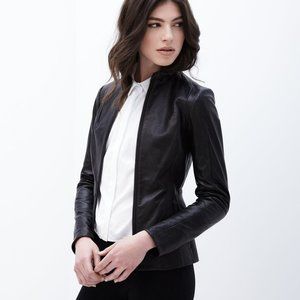 Danier Black Italian Lamb Leather 3XS